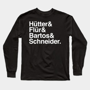 Kraftwerk -  Classic Retro Tribute Names List Long Sleeve T-Shirt